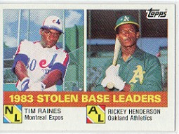 1984 Topps      134     Tim Raines/Rickey Henderson LL
